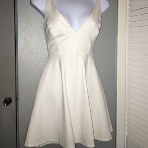 White strappy back homecoming dress